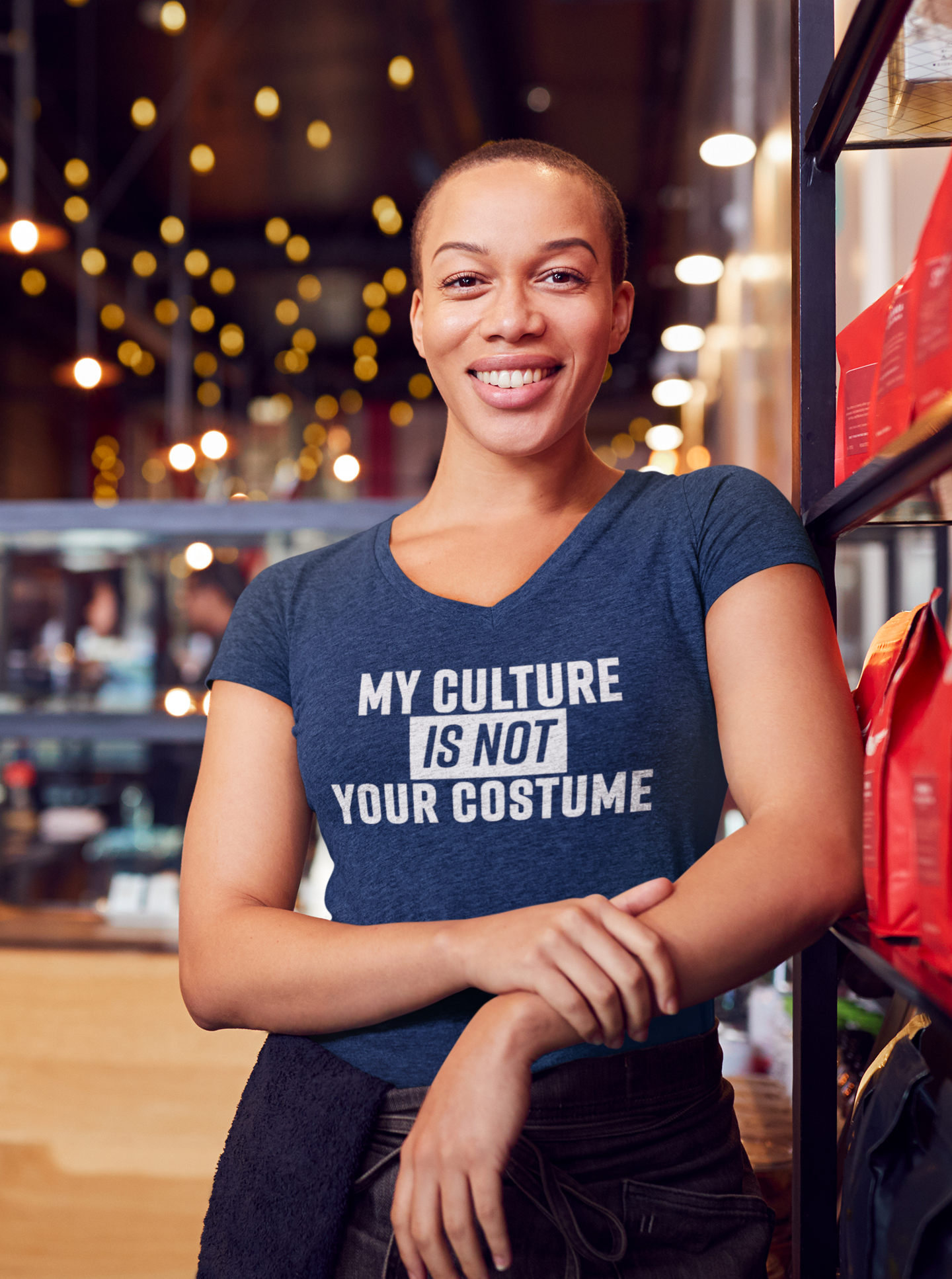 My Culture Is Not Your Costume Womens V-neck – blackfokapparel
